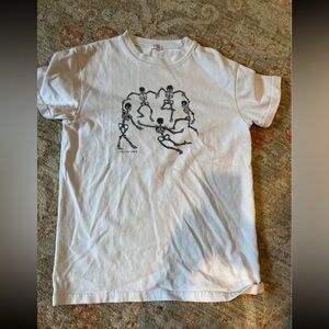 John Galt Brandy Melville Dancing Skeletons T Shirt Medium